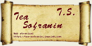 Tea Sofranin vizit kartica